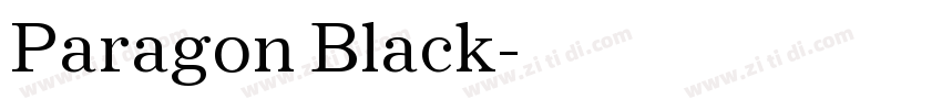 Paragon Black字体转换